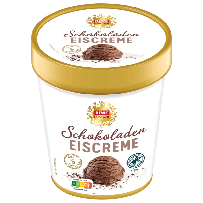 REWE Feine Welt Schokoladen-Eiscreme 480ml